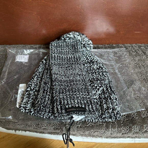 Rebecca Minkoff beanie and arm warmer set